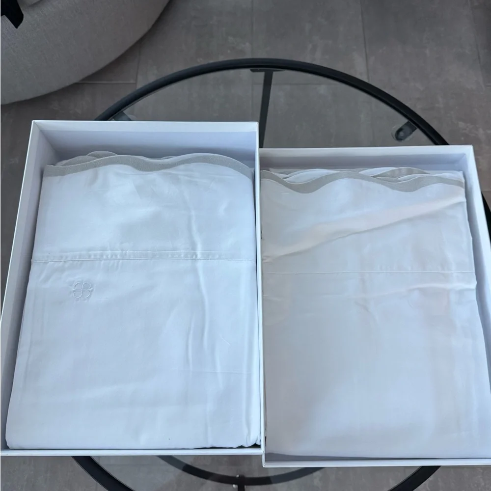 Boll & Branch NEW Signature Embellished Sheet Set King